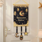 Ramadan Irregular Flag Hanging Moon Stars Door Hanging Wall Decoration Party Decoration Hanging Pieces Banner 1 Set 1 Piece