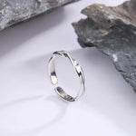 Fashion 925 Sterling Silver Simple Twisted Wire Rings For Women Wedding Fine Jewelry.