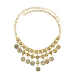 Vintage Coin Women Necklace Tassel Bohemian Ethnic Charms Chains Chokers Necklaces Statement Gypsy Turkish Feminina