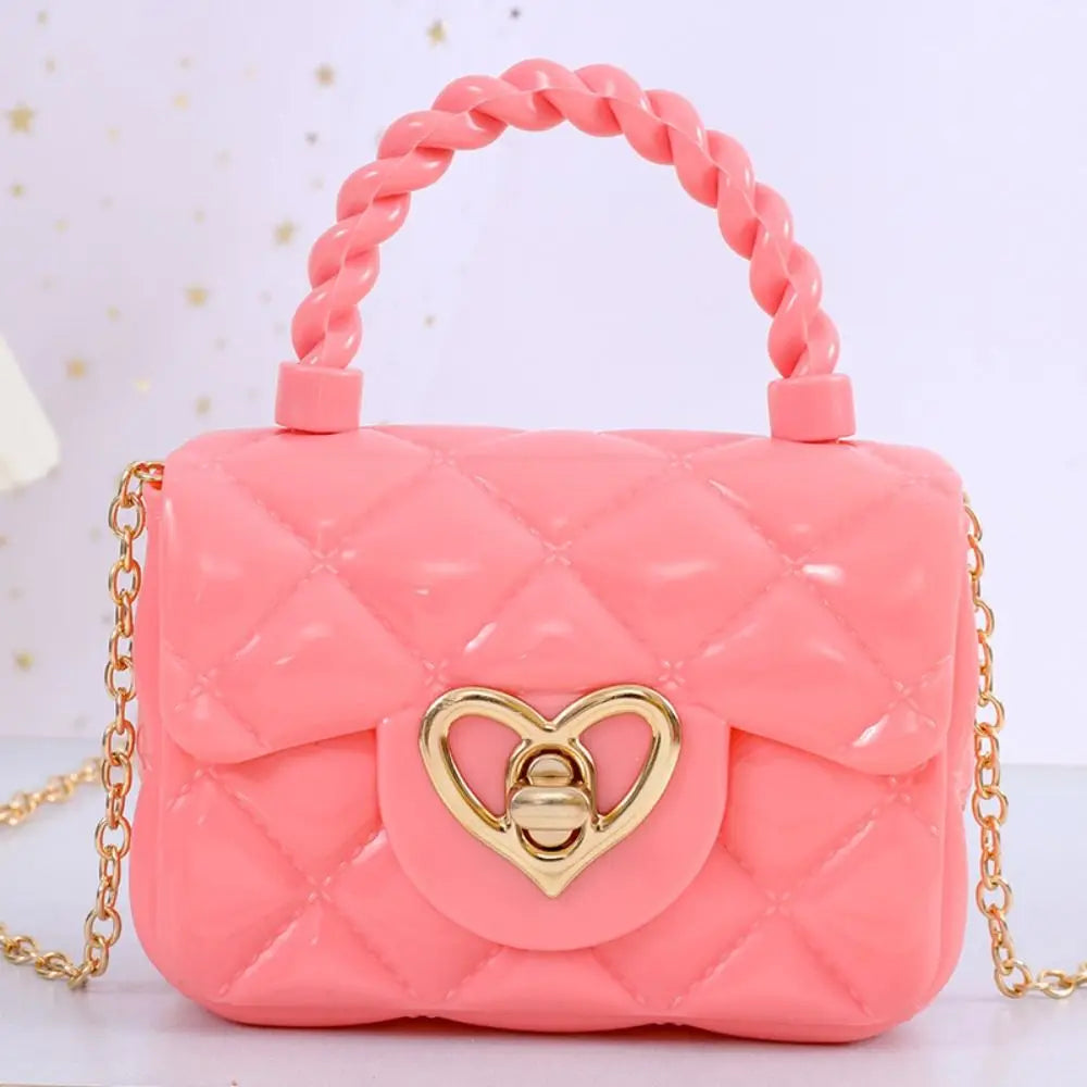 Fashion Kids PU Leather Crossbody Bags Girls Heart Shoulder Bags Children Mini Coin Purses Bag