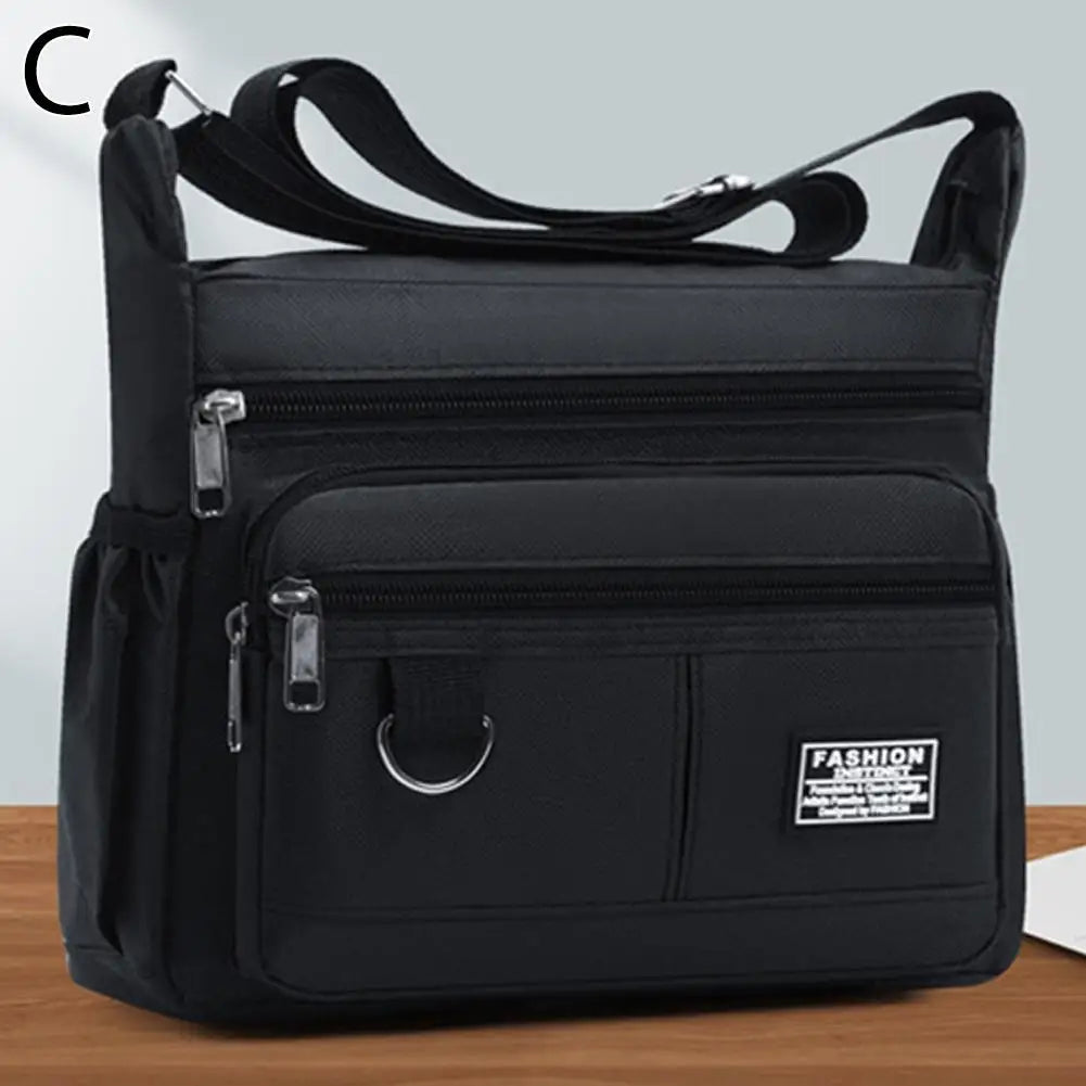 Mens Crossbody, Single Shoulder, Big Capacity Multi-Pockets Storage Bag.
