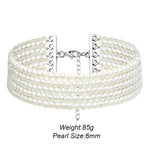 Fashion Elegant Women 3-5 Layer White Pearl Choker Necklaces Bohemian Creative Design Wedding Anniversary Female Jewelry