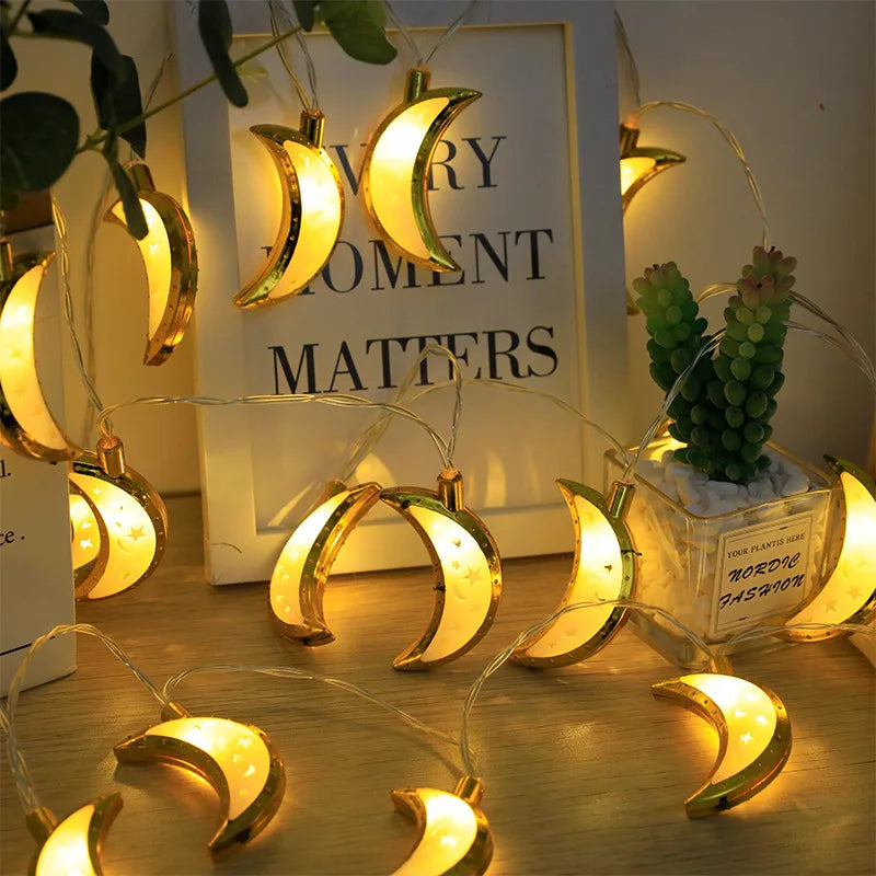 Ramadan Eid String Light 20 LEDs Mubarak Decorations Lantern