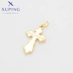 Jewelry Charm Cross Pendant Necklace of Light Gold Color Women Girls Exquisite Gift
