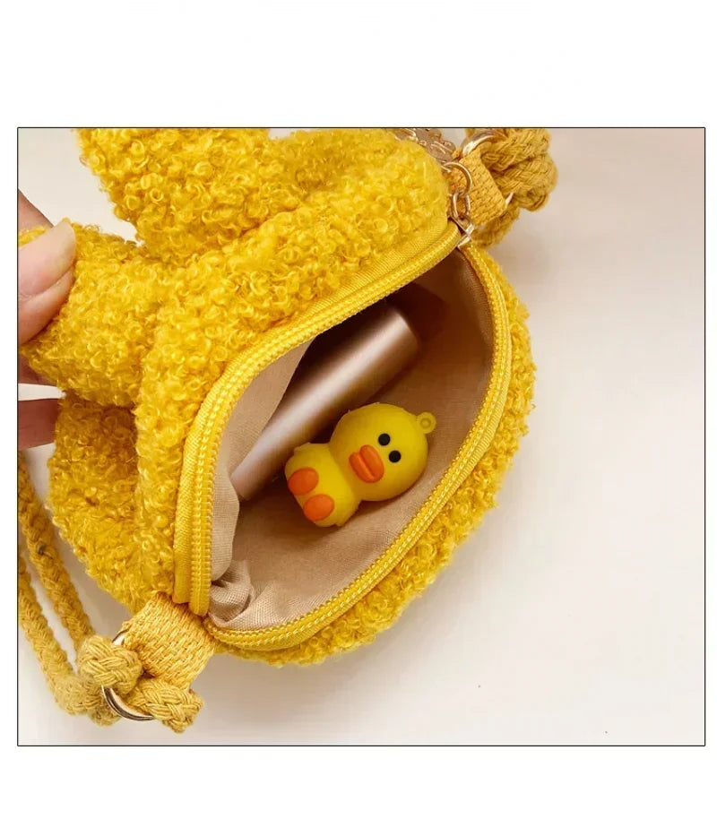 New Cute Little Rabbit Baby Girls Handbags Fashion School Bags for Girls Kids Small Shoulder Lunch Bags.