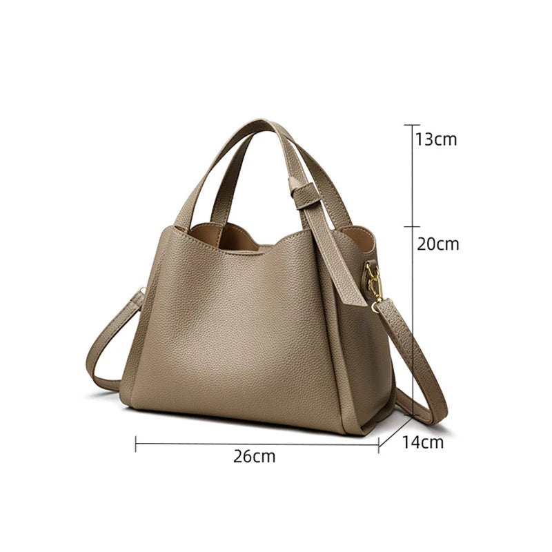 Women's Handbags Retro Fashion Simple New Texture Large Capacity Shoulder Bag.