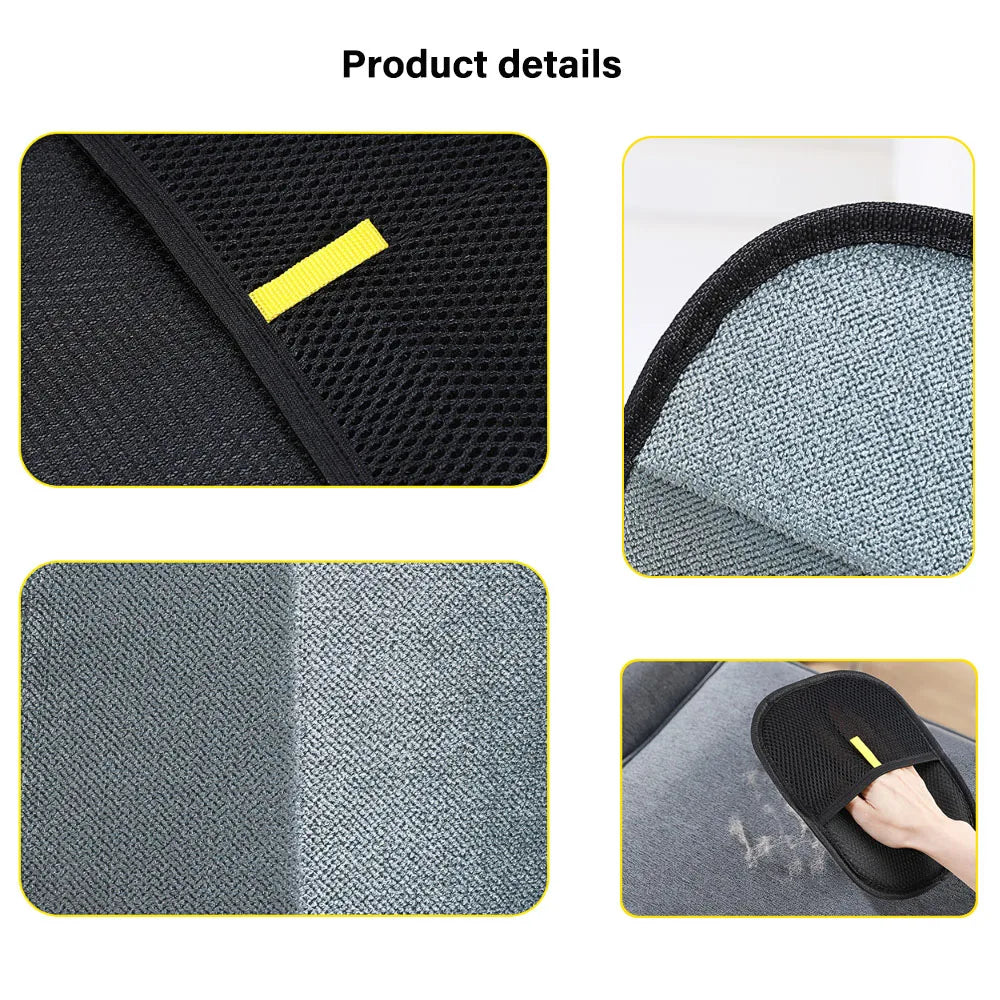 Pet Hair Removal Tool Reusable Static Gloves, Double-Sided Grooming Gloves for Pets, Removes Pet Fur Hair for Carpets