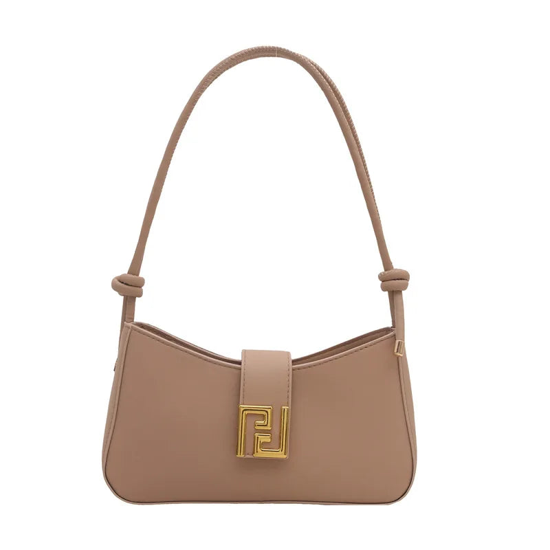 Women's Handbag Shoulder Bag with Adjustable Strap & Buckle Closure.