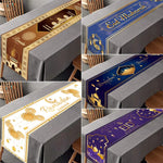 Ramadan Decor Table Runner EID Mubarak Decoration For Home Tablecloth Ramadan Kareem Islamic Muslim Party Eid Al Adha Gifts