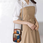 Men's and women's single-shoulder crossbody bags, mini handbags, color-blocked, versatile.