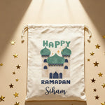 30x40cm Personalised Happy Ramadan Gift Bag for Kids Boys Girls Eid gift Al-Fitr Muslim Islamic Gift Ramadan Decoration
