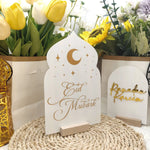 Reusable Acrylic Ramadan Calendar Board & Wooden Base ,2026 Eid Mubarak Table Decoration,Ramadan Kareem Party Supplies