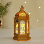 Ramadan Decoration LED Star Moon Candlestick Lamp