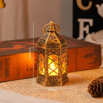 Retro Mini Lantern Black Tea Light Decorative For Ramadan