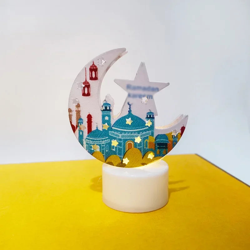 Eid Mubarak Candle Light Ramadan Decoration for Home Ornaments Eid Al-Fitr Kareem Festival Islamic Muslim Party Decor