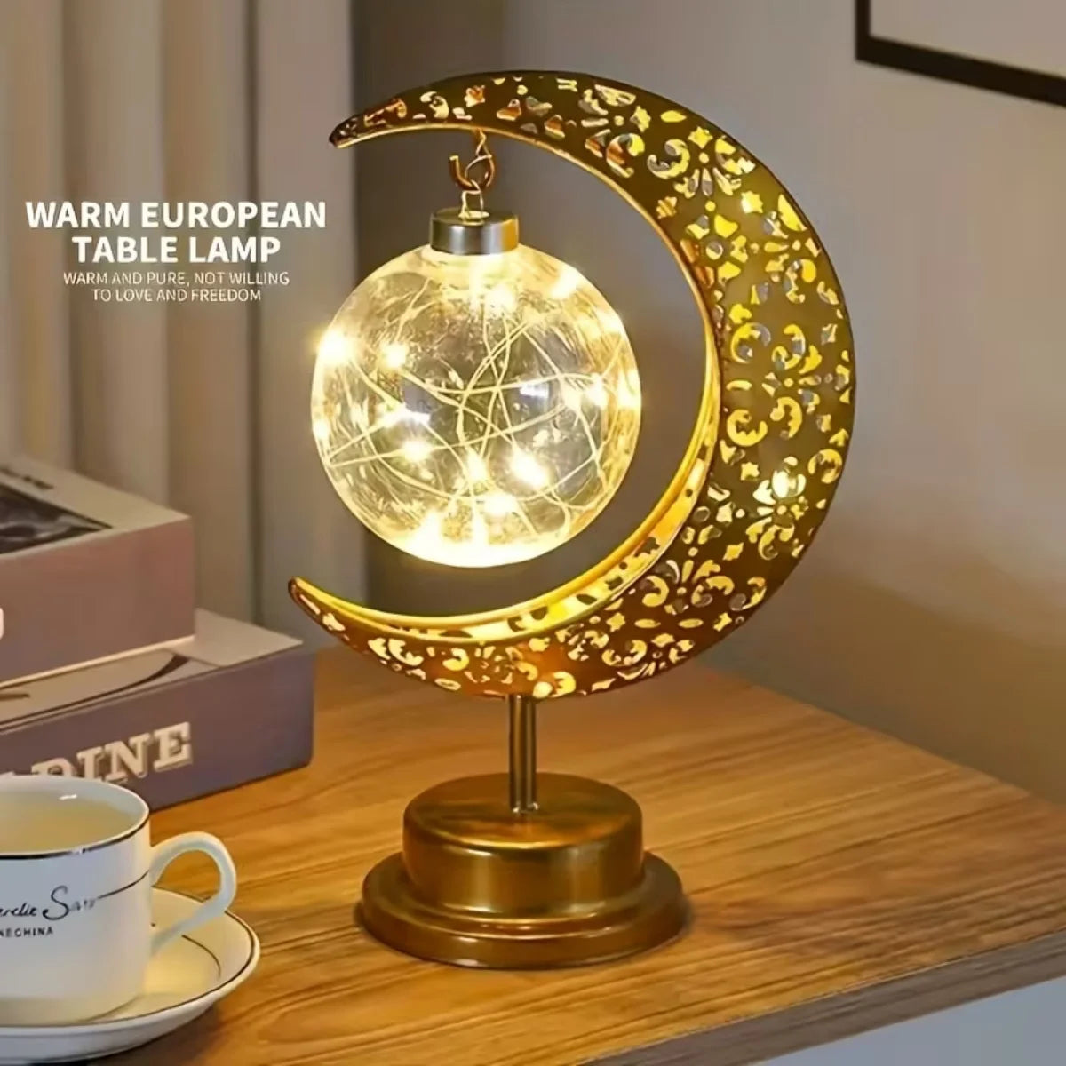 Ramadan LED Star Moon Round Ball Light Decorative Lamp
