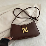 Women's Handbag Shoulder Bag with Adjustable Strap & Buckle Closure.