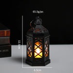 Retro Mini Lantern Black Tea Light Decorative For Ramadan