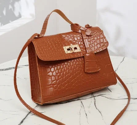 Crocodile print  hand bag for Women.