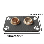Pet Feeding Mat-Absorbent Placemat for Food and Water Bowl, with Waterproof Rubber Backing, Quick Dry Water Mat for Dog& Cat