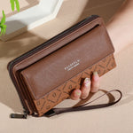Classic Men's Faux Leather Wallet, Double Layer with Snap Closure.