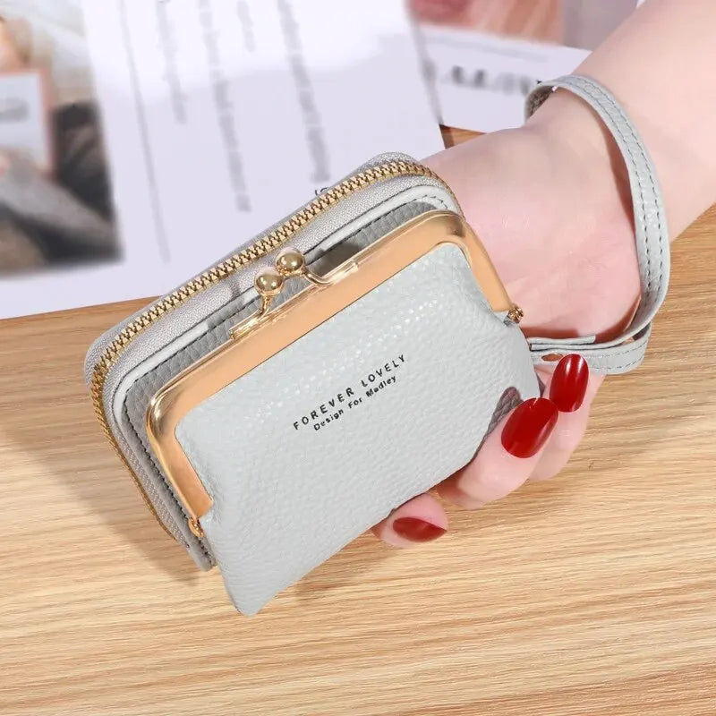 Women's Fashion Wrist Strap Short Zero Wallet
