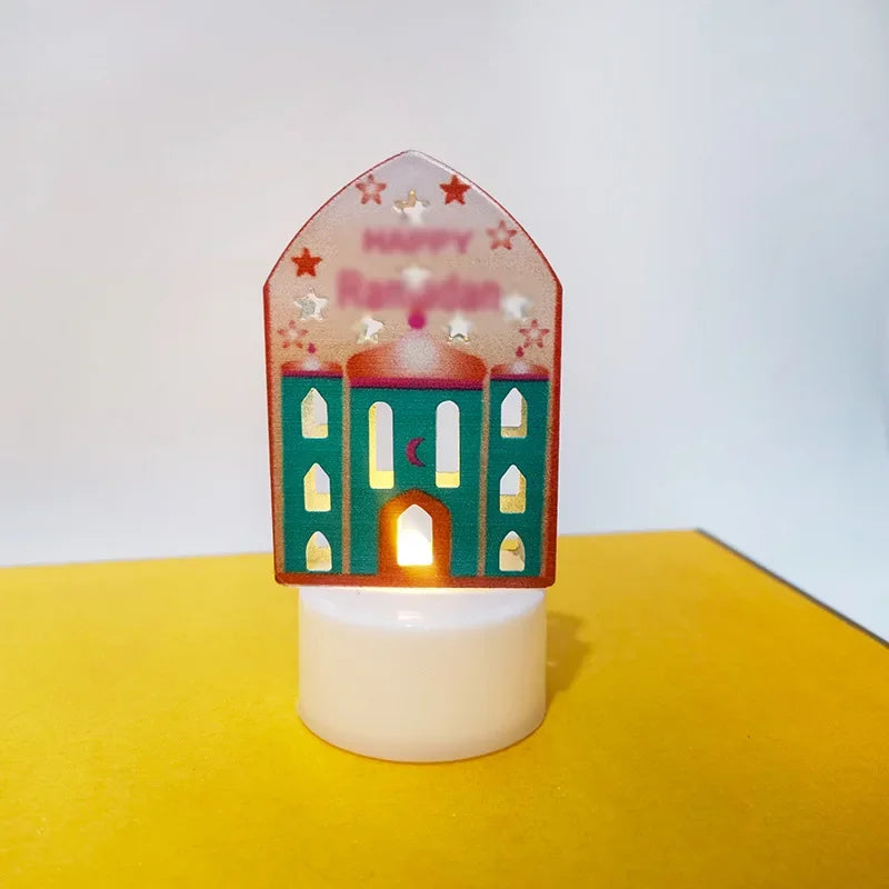 Eid Mubarak Candle Light Ramadan Decoration for Home Ornaments Eid Al-Fitr Kareem Festival Islamic Muslim Party Decor