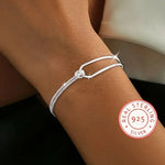 S925 Silver Minimalist Geometric Collage Bracelet Women's Jewelry Exquisite and Elegant for Birthday and Christmas Gifts