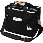 Women’s Canvas Tote Bag with Multiple Pockets, Large Capacity Shoulder Messenger Bag.