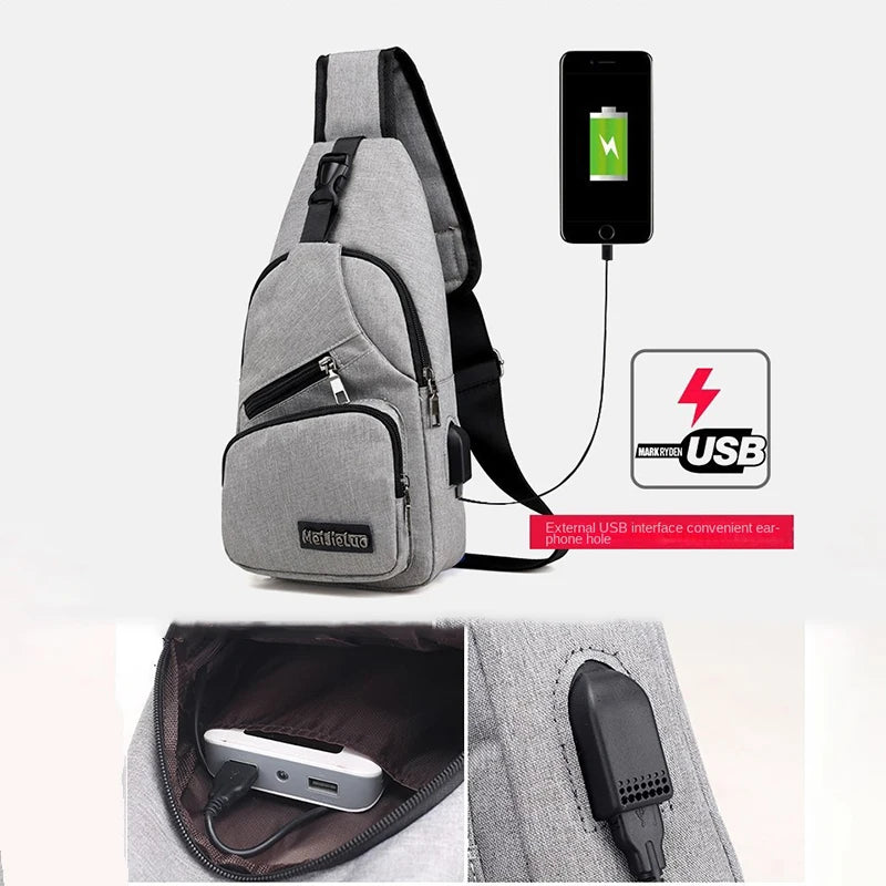 Fashion Casual Crossbody Bag Small Men's Shoulder Bag.