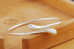 Charm 925 Sterling Silver Bracelets for Women fine Water droplets bangles lady Fashion Wedding Party Jewelry