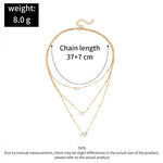 Trendy Zircon Pendant Necklace For Women Multilayer Chain Choker Fashion Shiny Jewelry Gift
