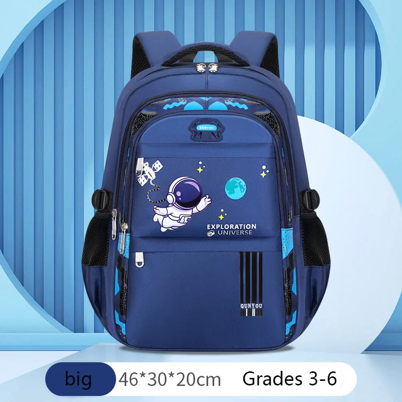 Kids Backpack Children School Bags for Boys Astronaut School Waterproof Primary Book Bag.