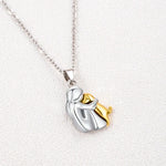 Fashion Women and Dog Necklace Cute Little Girl Puppy Pendants Animal Pet Jewelry