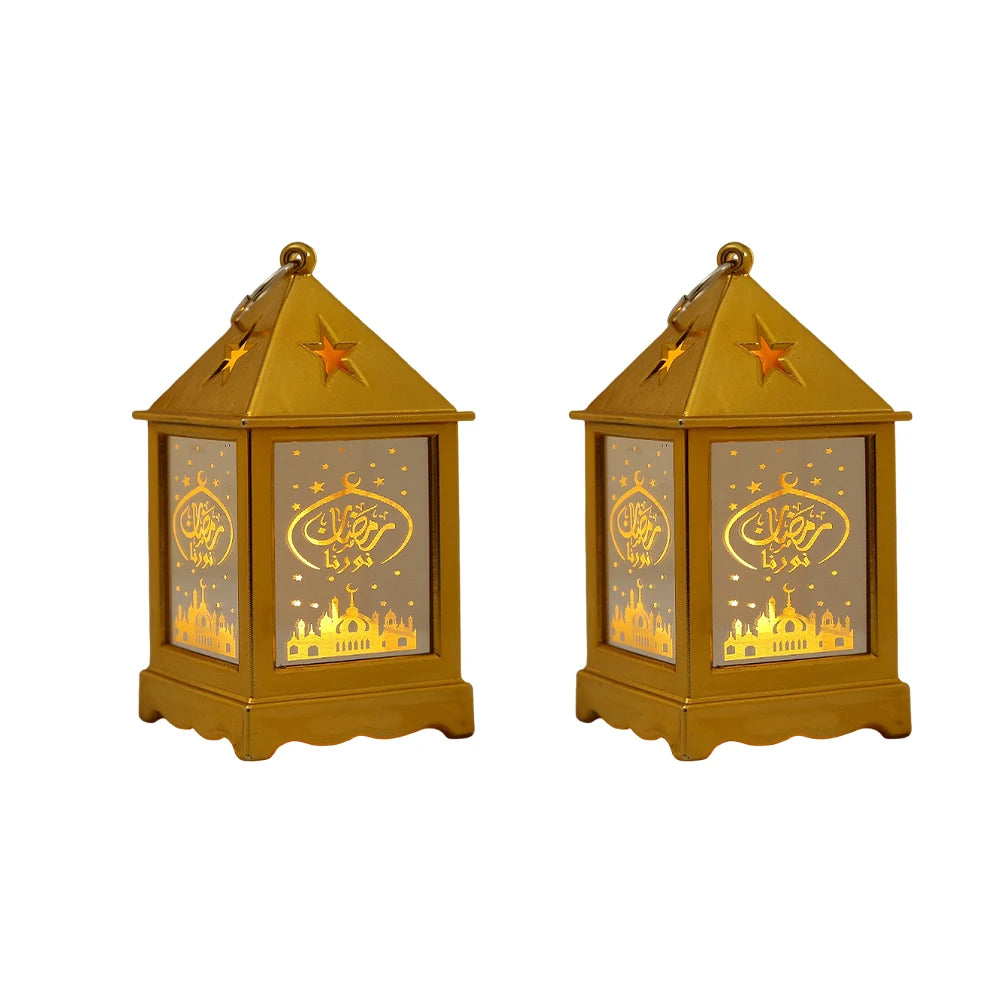2pcs Moroccan Ramadan Ornaments, Middle Eastern Candle Lanterns