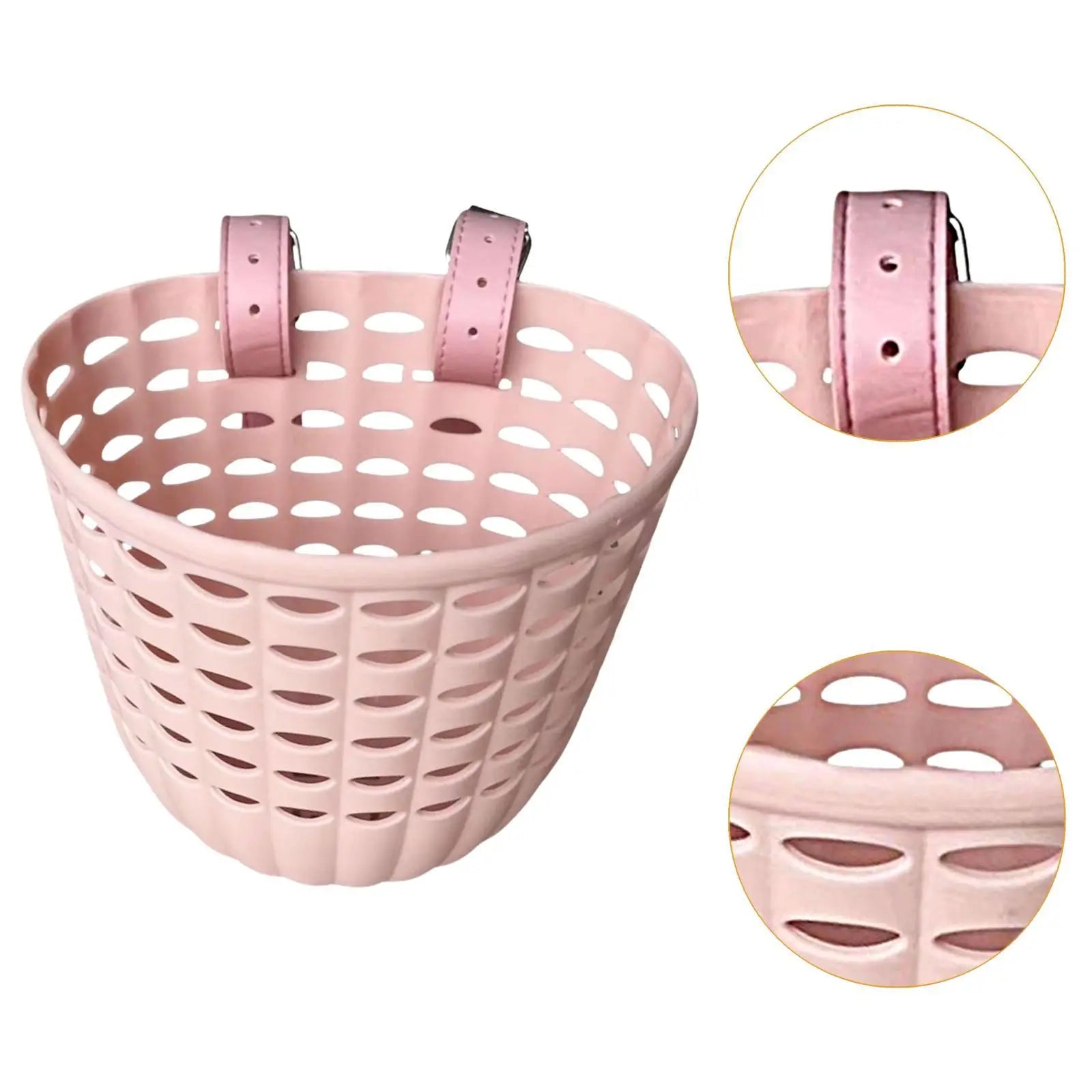 Kids Bike Front Basket Replace Baggage Bags Portable Adjustable Strap Bicycle Front Basket for Biking Girls.