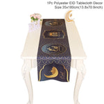 Ramadan Decor Table Runner EID Mubarak Decoration For Home Tablecloth Ramadan Kareem Islamic Muslim Party Eid Al Adha Gifts