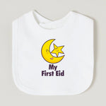 Moon Star My First Ramadan Baby Bibs Boys Girls Cotton Bib Newborn Saliva Bib Eid Mubarak Muslim Islamic Festival Keepsake Gift