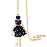 Cute Women Necklace Statement Lady Charm Long Trendy New Fashion Female Big Pendant Lovely Jewelry Polka Dot Gift Wholesale