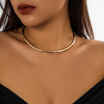 Elegant Simple Chunky Circle Torques Necklace for Women Trendy Choker Collar Fashion Jewelry on the Neck Accessories