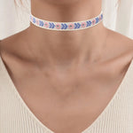 Fashion Lace Necklace for Women Lady Elegant Heart Flower Choker Necklaces Collar Clavicle Chain Wedding Party Jewelry