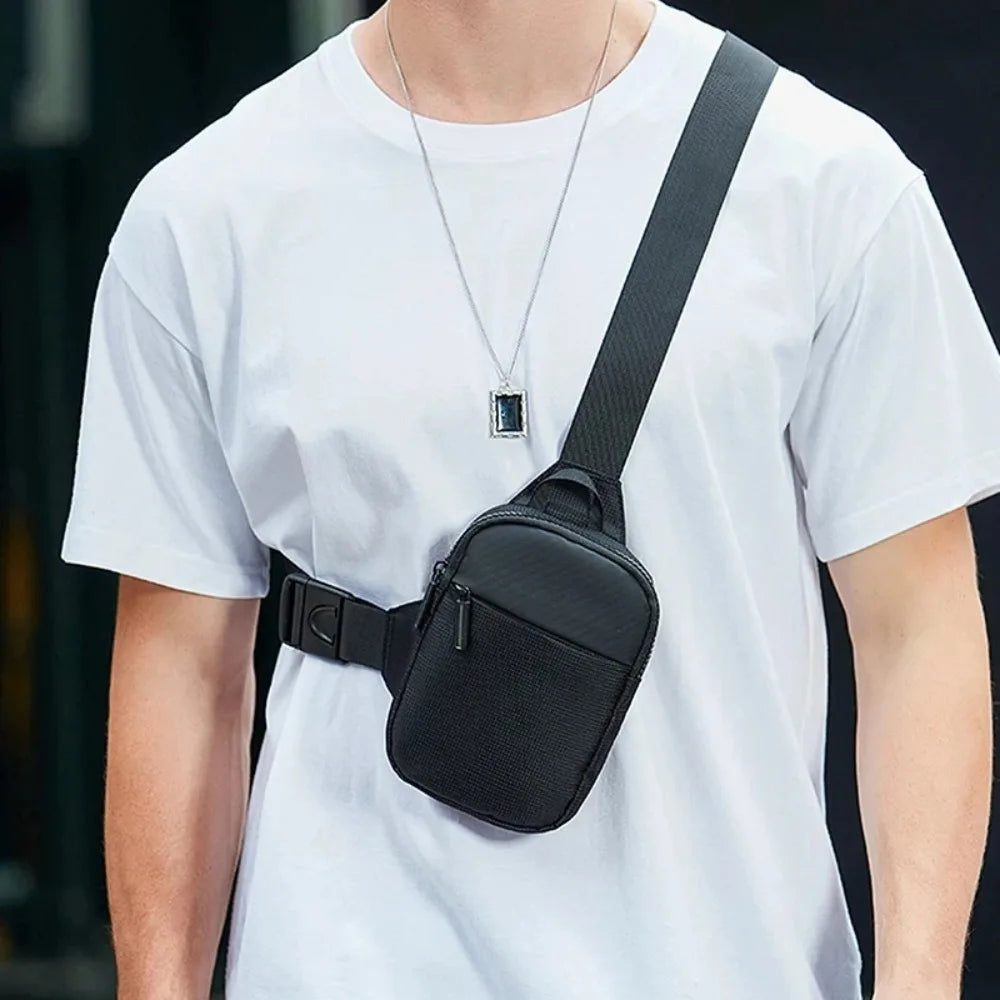 Mini Chest Bag for Men Women Casual Sling Shoulder Crossbody Pack.