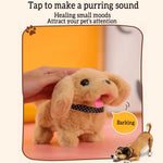 Pet Companion Battery Operated Toy Plush pet electronic interactive toy  walking barking wagging tail Simulation puppy
