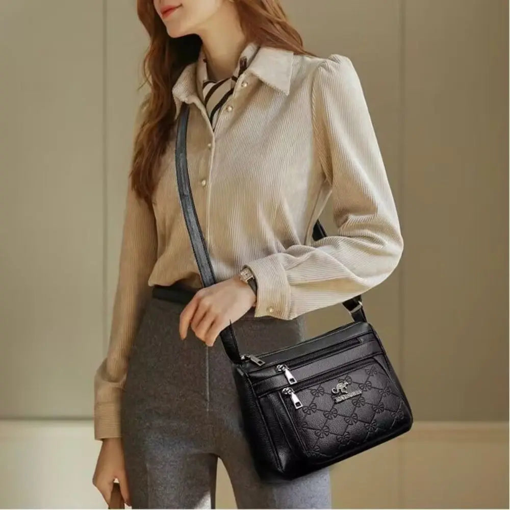Women's Bag Middle-aged Mother's Fashion Multi-layer Bag