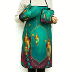 Ramadan Mubarak cooking baking apron pot holder Oven mitt Eid al-Fitr Muslim Islamic Kareem Suhoor Iftar kitchen decoration gift