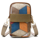 Men's and women's single-shoulder crossbody bags, mini handbags, color-blocked, versatile.