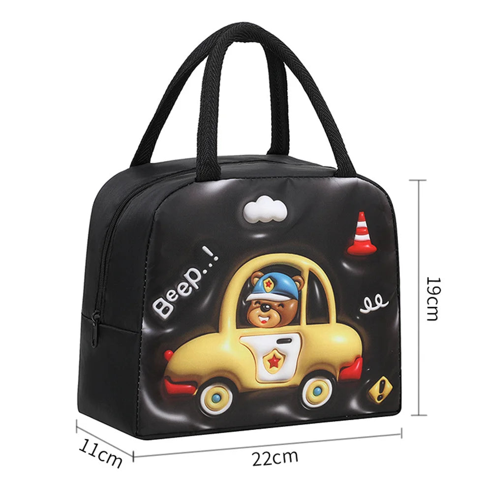 Kids Lunch Bag For School Portable Thermal Bag Children Cartoon Insulated Lunch Bag.