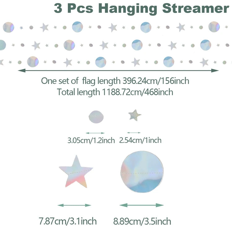 Ramadan Gold Glitter Moon Star Hanging Garland Eid Mubarak Home Decor Ramadan Kareem Islamic Muslim Party Eid Al-Fitr Gifts