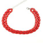 Women's Neck Chain Fashion Colorful Acrylic Thick Necklace For Women Men Bohemian Plastic Choker Collar Jewelry Gifts