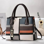 Simple Women's PU Leather Shoulder Bag Large Capacity Handbag.